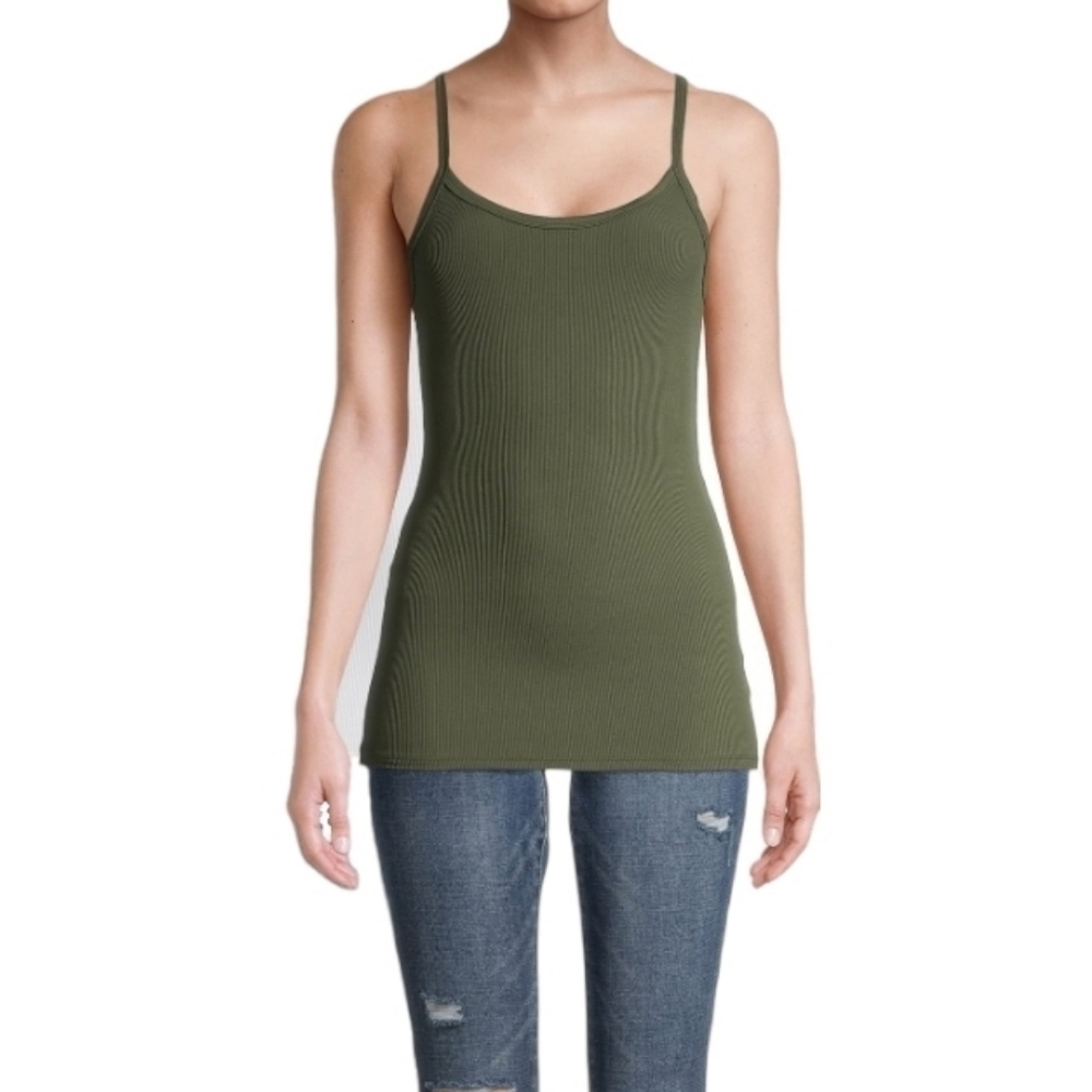 No Boundaries Sage Ribbed Cami Tank Top